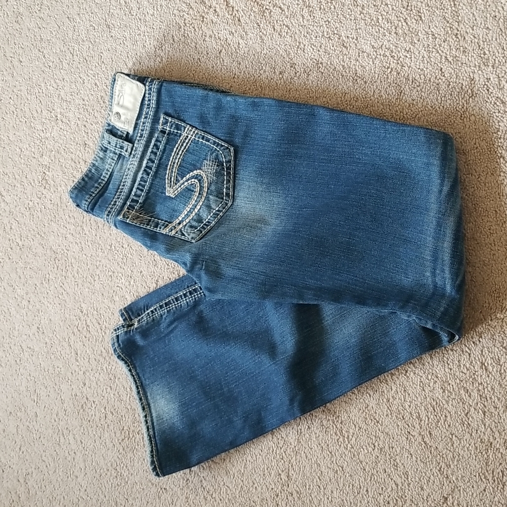 Silver 'Frances' Bootcut Jeans 30